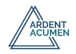 ArdentAcumen logo consisting of two overlapping triangles with text reading Ardent Acumen